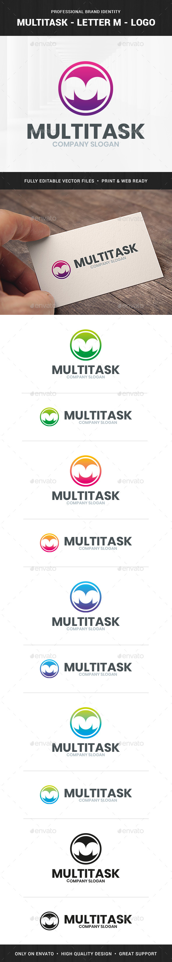 Multitask - Letter M Logo