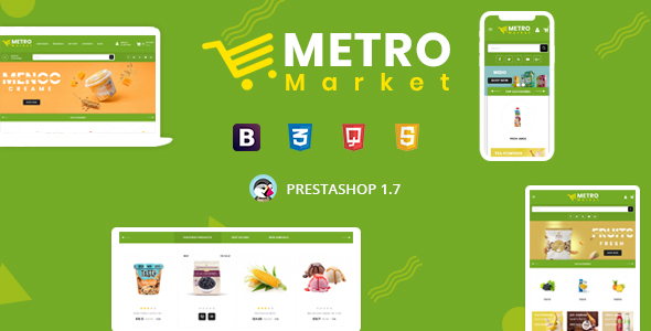 Metro Market - Organic & Grocery Store Prestashop 1.7 & 8.x Responsive Theme
