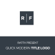 Quick Modern Title Logo - VideoHive Item for Sale