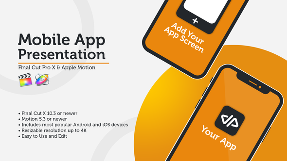 New Mobile App Presentation - iOS & Android - Final Cut Pro X
