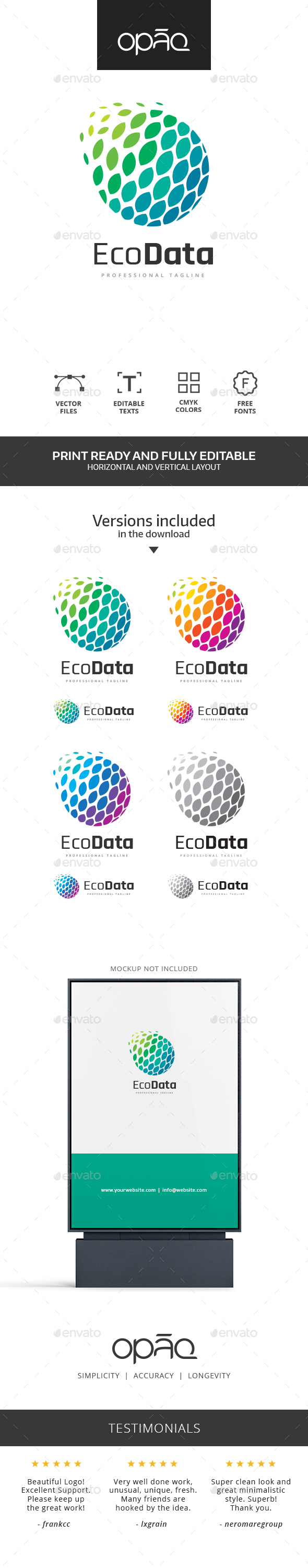 Data Leaf Globe Logo