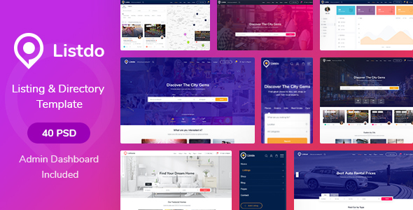 Listdo - Directory & Listings PSD Template