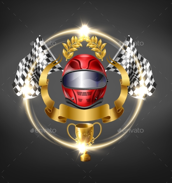 Autosport Racing Competition Victory Vector Icon