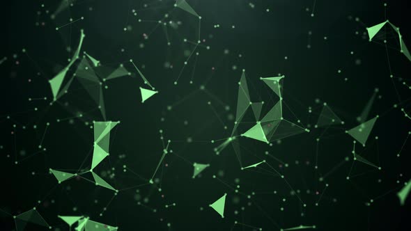 Plexus Deep Abstrack Green Background 4K alt
