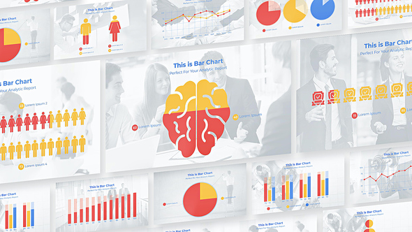 Flat Charts and Diagrams for Business