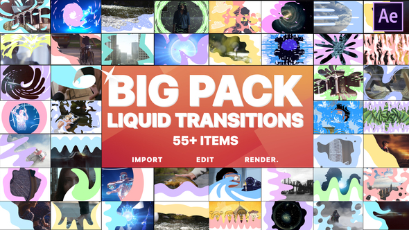 Liquid Transitions Big Pack | After Effects