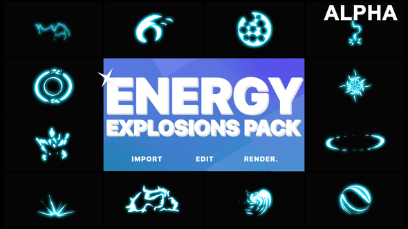 Energy Explosion Elements Motion Graphics Pack