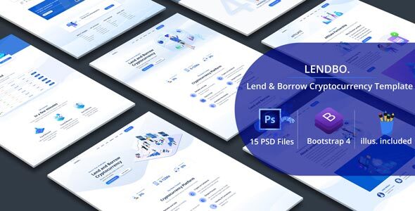 Lendbo - Lend and Borrow Cryptocurrency PSD Templates