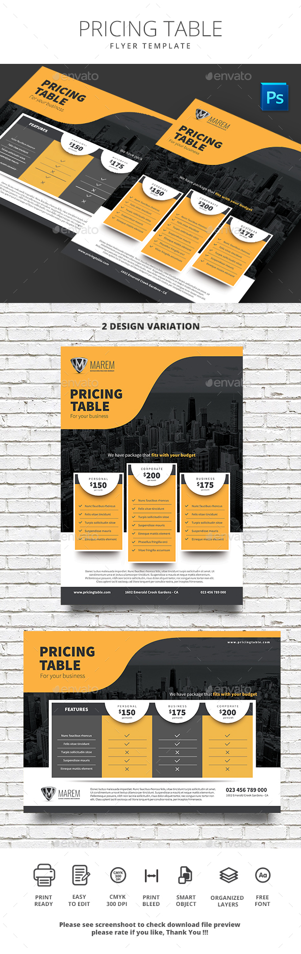 Pricing Table