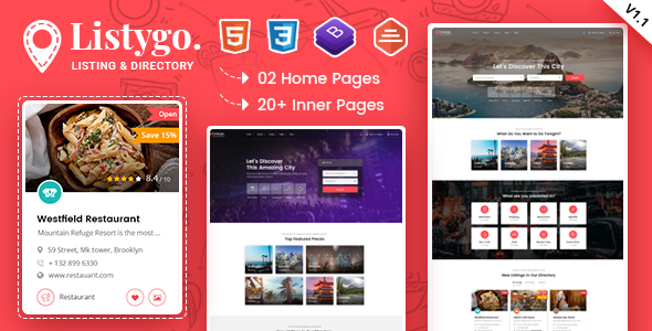 Listygo - Directory & Listing Bootstrap 4 Template