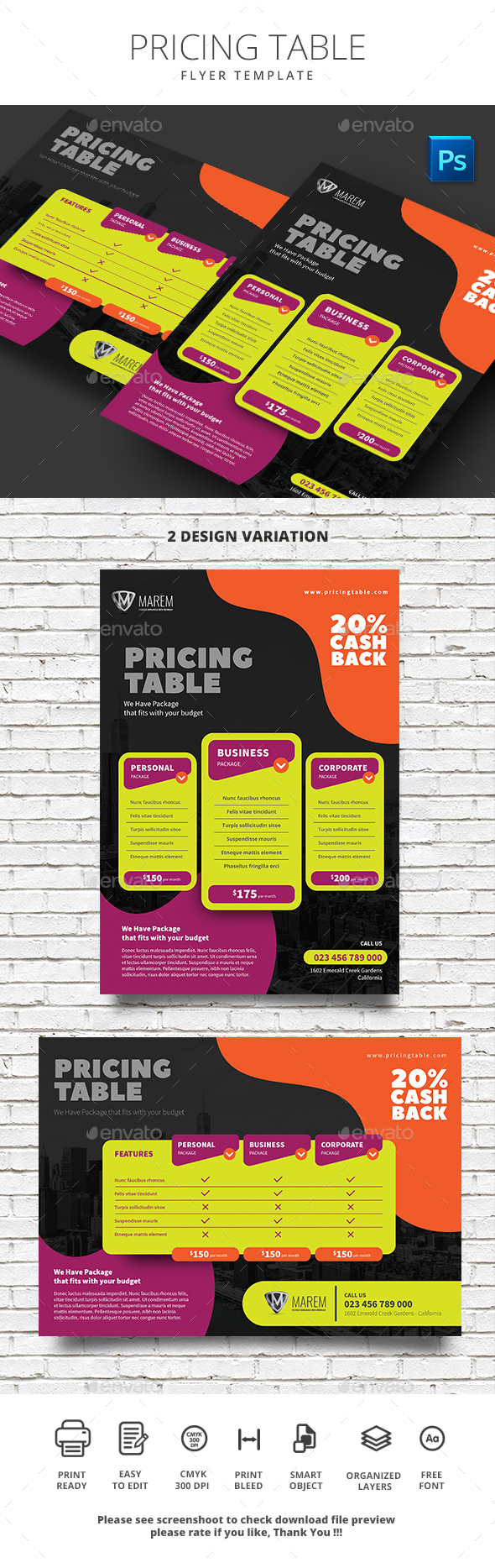 Pricing Table