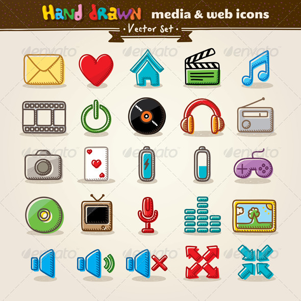 Media And Entertainment Web Icons