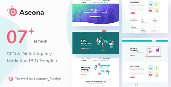 Aseona | SEO Digital Marketing Template PSD