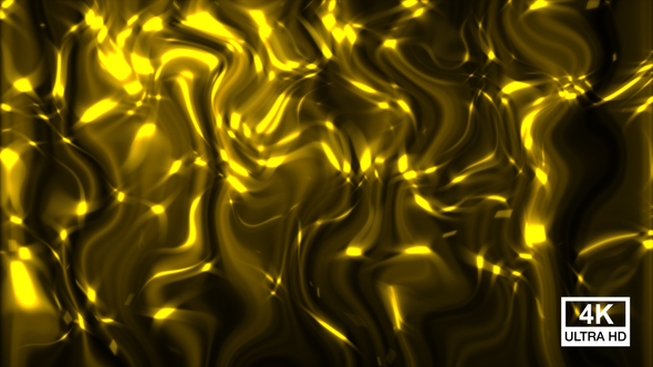 Abstract Golden Elegant Background With Glitter And Waves 4K