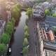 Aerial 4 K View of Canal in Amsterdam City, Netherlands - VideoHive Item for Sale