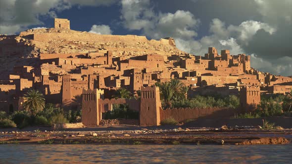 Clay Houses of Ait Ben Haddou, Morocco Near Ouarzazate in the Atlas Mountains. Ait Ben Haddou