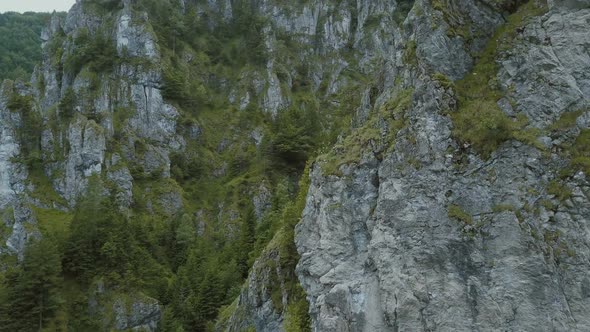 Aerial View of Mountains and Beautiful Deep Gorge with Amazing Rock Formation