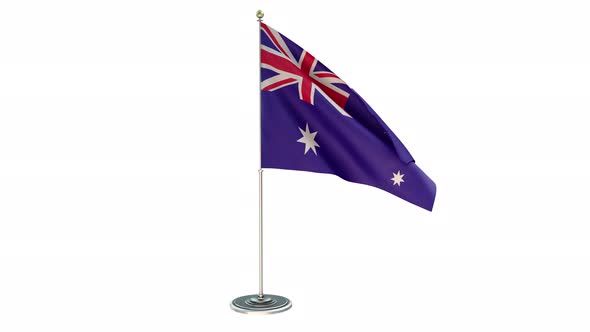 Australia  Small Flag Pole Loops With Alpha