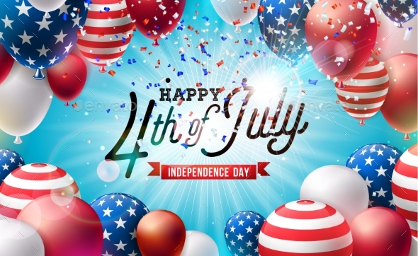4th of July Independence Day of the USA Vector