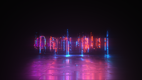Cyber Glitch - Neon Logo Reveal