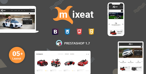 Mixeat - Ecars & Escooter Prestashop 1.7 & 8.x Responsive Theme