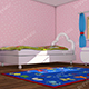 Cartoon Pink Kids Room - 3DOcean Item for Sale