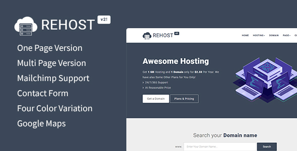 Rehost - HTML5 Responsive Hosting Template