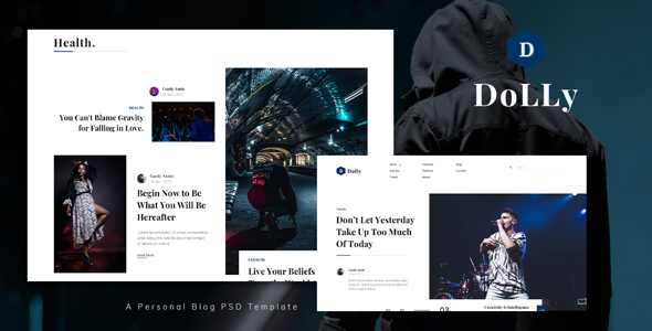 Dolly - Personal Blog PSD Template