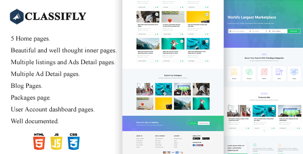 Classifly - Classified Ads HTML Template