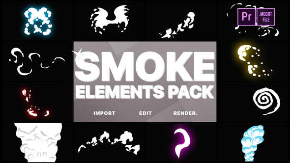 Funny Smoke Elements | Premiere Pro MOGRT
