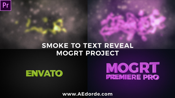 Smoke To Text Reveal (Mogrt)