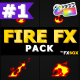 Cartoon Fire Elements | FCPX - VideoHive Item for Sale