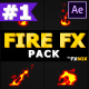 Cartoon Fire Elements | After Effects - VideoHive Item for Sale
