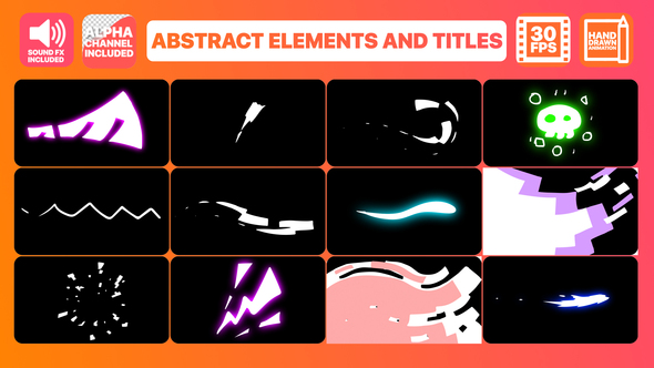 Abstract Elements And Titles | After Effects alt