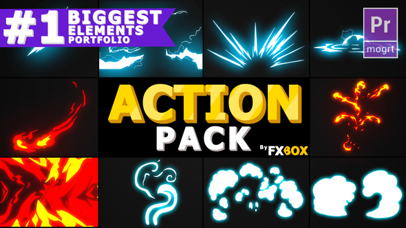 Action Elements Pack | Premiere Pro MOGRT