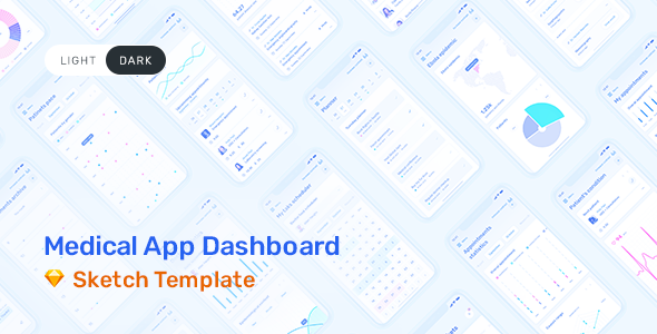 Medux – App Dashboard UI Kit for Sketch