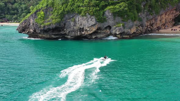 AH - Jetski in Tropical Ocean and Beautiful Island 08