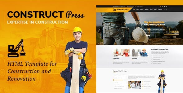 Construct Press - Szablon HTML dotyczący budowy i renowacji
