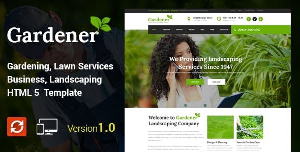 Gardener - Gardening and Landscaping HTML Template