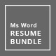 Ms Word Resume Bundle - GraphicRiver Item for Sale