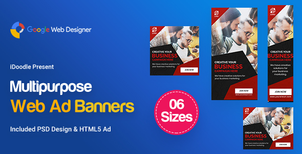 C43 - Multipurpose, Business, Startup Banners GWD & PSD