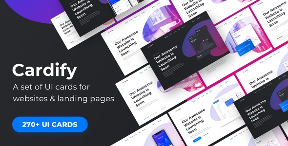 Cardify - Startup UI Kit for Landing Pages