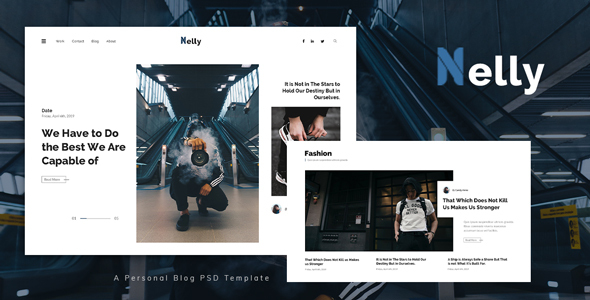 Nelly - Personal Blog PSD Template