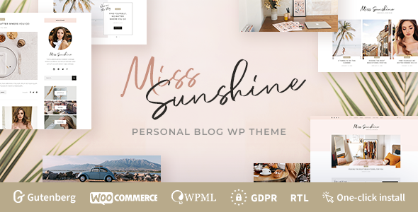 Miss Sunshine – Women Lifestyle Blog WordPress Theme