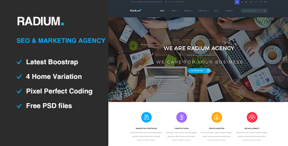 Radium - SEO /Digital Agency HTML5 Template