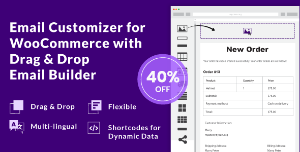 Email Customizer for WooCommerce with Drag and Drop Email Builder