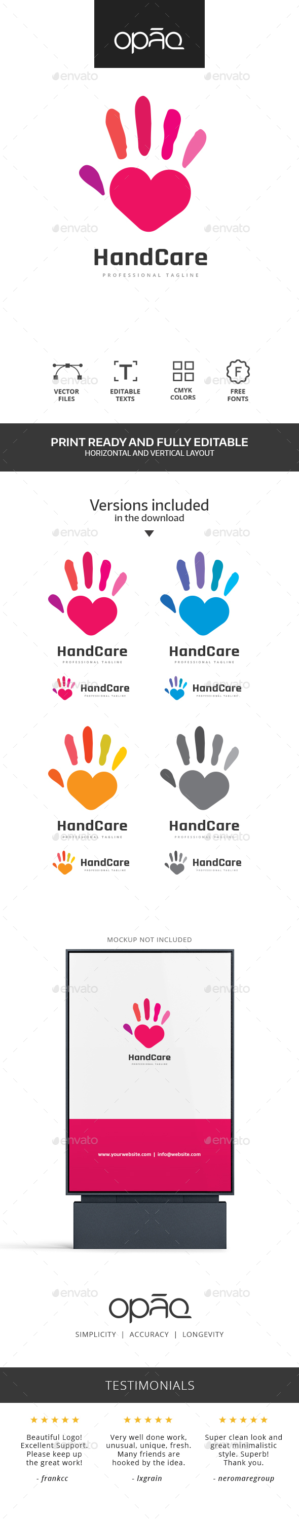 Hand Care Heart Logo