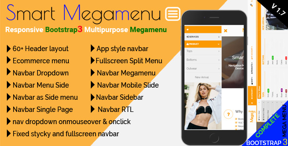 Smart Megamenu - Responsive Bootstrap3 Uniwersalne Megamenu