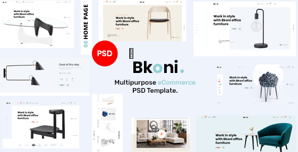 Bkoni - Multipurpose minimal e-Commerce PSD Template