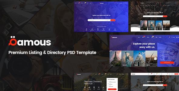 Qamous - Directory & Listing PSD Template